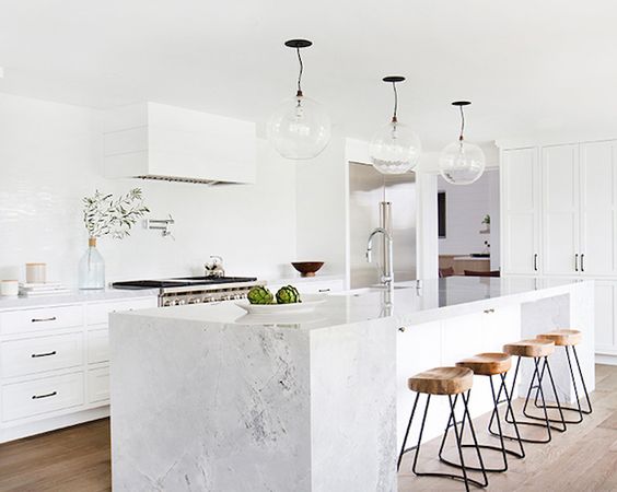 scandinavian marble kitchen